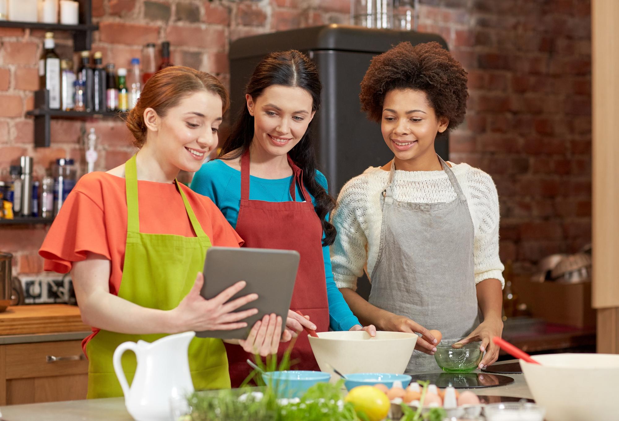 Lezione con studenti in cucina